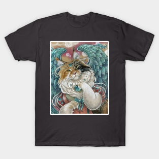Angel Cat Princess - White Outlined Version T-Shirt